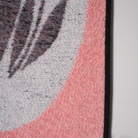 Vintage wall hanging | Pink floral wall hanging | Vintage floral wall hanging | Scandinavian woven textile | Made in Finland