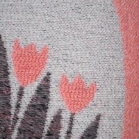 Vintage wall hanging | Pink floral wall hanging | Vintage floral wall hanging | Scandinavian woven textile | Made in Finland