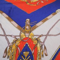 Vintage silk scarf | Vintage Egon von Furstenberg silk scarf | Large vintage silk scarf | Square silk scarf