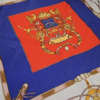 Vintage silk scarf | Vintage Egon von Furstenberg silk scarf | Large vintage silk scarf | Square silk scarf