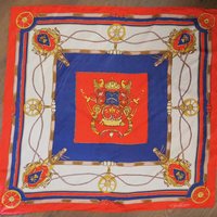 Vintage silk scarf | Vintage Egon von Furstenberg silk scarf | Large vintage silk scarf | Square silk scarf