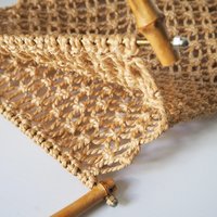 Vintage macrame bag | Bamboo and jute bag | Vintage bag with bamboo handles | Boho vintage bag | Macrame bag with bamboo handles