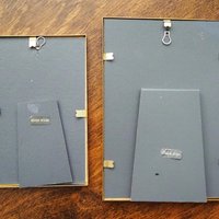 Vintage photo frames | Set of two vintage photo frames | Brass picture frames | Mismatched vintage frames | Made in Denmark