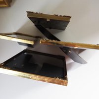 Set of four vintage photo frames | Set of four mismatched vintage frames | Vintage brass picture frames | Vintage brass frame set