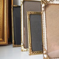 Set of four vintage photo frames | Set of four mismatched vintage frames | Vintage brass picture frames | Vintage brass frame set
