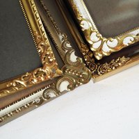 Set of four vintage photo frames | Set of four mismatched vintage frames | Vintage brass picture frames | Vintage brass frame set