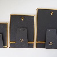 Set of three vintage photo frames | Vintage brass picture frames | Matching vintage frames | Vintage brass frame set | Vintage frame set