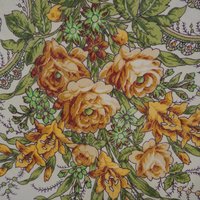Vintage floral scarf | Large vintage wool scarf | Floral shawl with fringe | Vintage wool shawl | Retro floral scarf | Slavic floral scarf