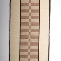 Vintage wall hanging | Large wall hanging | Scandinavian woven textile | Brown and beige wall hanging