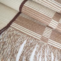 Vintage wall hanging | Large wall hanging | Scandinavian woven textile | Brown and beige wall hanging