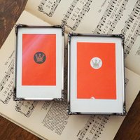 Set of two vintage silver plated photo frames | Small silver plated photo frames | Vintage picture frames | Matching frames