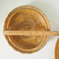 Vintage wooden bowls | Hand carved wooden plates | Ornamented wooden bowls | Handmade vintage wood bowls | Vintage wood bowls
