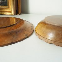 Vintage wooden bowls | Hand carved wooden plates | Ornamented wooden bowls | Handmade vintage wood bowls | Vintage wood bowls