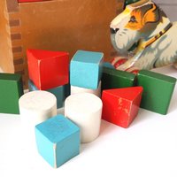Vintage wooden toy set | Vintage children's abacus | Wooden shape sorter | Vintage wooden blocks | Vintage wooden dog | Vintage wooden toys