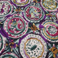 Vintage silk scarf | Purple silk scarf | Large vintage silk scarf | Made in Finland | Finnish silk scarf | Purple scarf