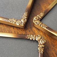 Set of three vintage brass photo frames | Brass photo frames | Vintage brass picture frames | Matching vintage frames