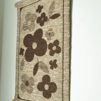 Vintage wall hanging | Floral wall tapestry | Retro wall hanging | Scandinavian wall hanging | Brown and beige wall hanging