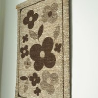 Vintage wall hanging | Floral wall tapestry | Retro wall hanging | Scandinavian wall hanging | Brown and beige wall hanging
