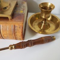 Set of five mismatched vintage candlestick holders | Small candlestick holders | Vintage brass candle holders | Mismatched candle holders