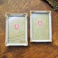 Set of two vintage frames | Vintage wooden picture frames | Vintage Eklöf photo frame | Made in Finland | Mismatched photo frames