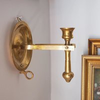 Vintage gimbal candlestick holder | Gimbal brass candlestick holder | Vintage chamber candle holder | Vintage ship candlestick holder