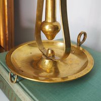 Vintage gimbal candlestick holder | Gimbal brass candlestick holder | Vintage chamber candle holder | Vintage ship candlestick holder