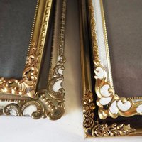Set of four vintage photo frames | Set of four mismatched vintage frames | Vintage brass picture frames | Vintage brass frame set