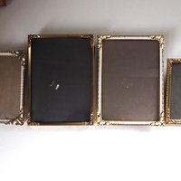 Set of four vintage photo frames | Set of four mismatched vintage frames | Vintage brass picture frames | Vintage brass frame set