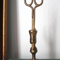 Vintage candle scissors | Brass candlewick scissors with stand | Brass candle scissors | Brass candle snuffer and trimmer