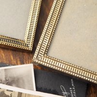 Set of two vintage brass photo frames | Brass photo frames 9x14 cm | Mismatched picture frames | Vintage brass picture frames