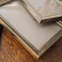 Set of two vintage brass photo frames | Brass photo frames 9x14 cm | Mismatched picture frames | Vintage brass picture frames