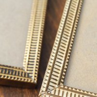 Set of two vintage brass photo frames | Brass photo frames 9x14 cm | Mismatched picture frames | Vintage brass picture frames