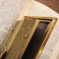Set of two vintage brass photo frames | Brass photo frames 10x15 cm | Matching picture frames | Vintage brass picture frames