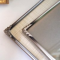 Set of two vintage photo frames | Mismatched photo frames | Vintage silver plated frames | Silver plated picture frames | Vintage frames