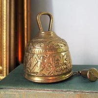 Vintage brass hanging bell | Brass hanging bell | Brass dinner bell | Vintage hanging bell | Vintage brass bell