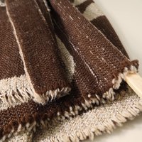 Vintage wall hanging | Large wall hanging | Scandinavian woven textile | Bird wall hanging | Brown and white wall hanging