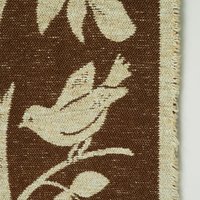 Vintage wall hanging | Large wall hanging | Scandinavian woven textile | Bird wall hanging | Brown and white wall hanging