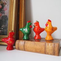 Vintage bird whistle set | Ceramic bird whistles | Retro bird whistles | Colourful bird whistles | Made in Finland | Finnish bird whistles