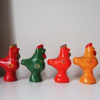 Vintage bird whistle set | Ceramic bird whistles | Retro bird whistles | Colourful bird whistles | Made in Finland | Finnish bird whistles