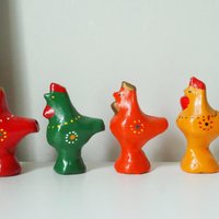 Vintage bird whistle set | Ceramic bird whistles | Retro bird whistles | Colourful bird whistles | Made in Finland | Finnish bird whistles