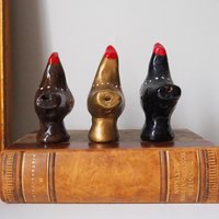 Vintage bird whistle set | Ceramic bird whistles | Retro bird whistles | Colourful bird whistles | Made in Finland | Finnish bird whistles