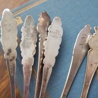 Set of six vintage coffee spoons | Small silver plated coffee spoons | Mismatched spoon set | Vintage alpacca coffee spoons