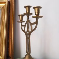 Vintage three arm candelabra | Vintage candelabrum | Three arm candlestick holder | Vintage candelabra | Art nouveau candelabrum