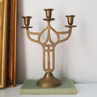 Vintage three arm candelabra | Vintage candelabrum | Three arm candlestick holder | Vintage candelabra | Art nouveau candelabrum