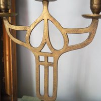 Vintage three arm candelabra | Vintage candelabrum | Three arm candlestick holder | Vintage candelabra | Art nouveau candelabrum