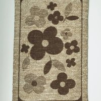 Vintage wall hanging | Floral wall tapestry | Retro wall hanging | Scandinavian wall hanging | Brown and beige wall hanging