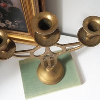 Vintage three arm candelabra | Vintage candelabrum | Three arm candlestick holder | Vintage candelabra | Art nouveau candelabrum