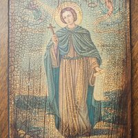 Vintage religious icons | Set of three small vintage Orthodox icons | Wooden religious icons | Vintage wooden icons | Small vintage icons