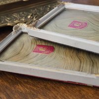 Set of two vintage frames | Vintage wooden picture frames | Vintage Eklöf photo frame | Made in Finland | Mismatched photo frames