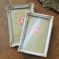 Set of two vintage frames | Vintage wooden picture frames | Vintage Eklöf photo frame | Made in Finland | Mismatched photo frames